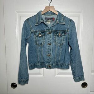 Quiksilver Roxy Jean Denim Jean Jacket Women's Medium Vintage Y2K Retro Cropped